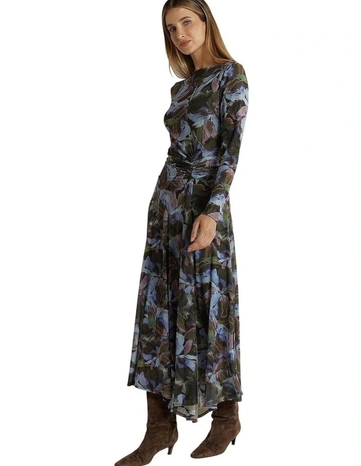 MJ26 Alix Mesh Maxi Dress in Blurred Floral image 3