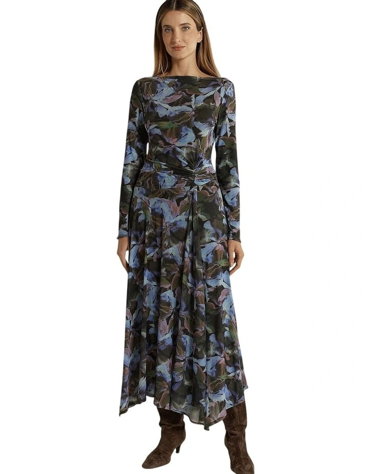 MJ26 Alix Mesh Maxi Dress in Blurred Floral image 4