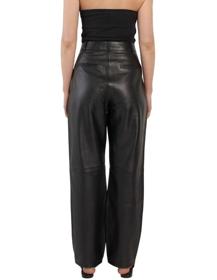 Elandra Leather Pant in Black image 2