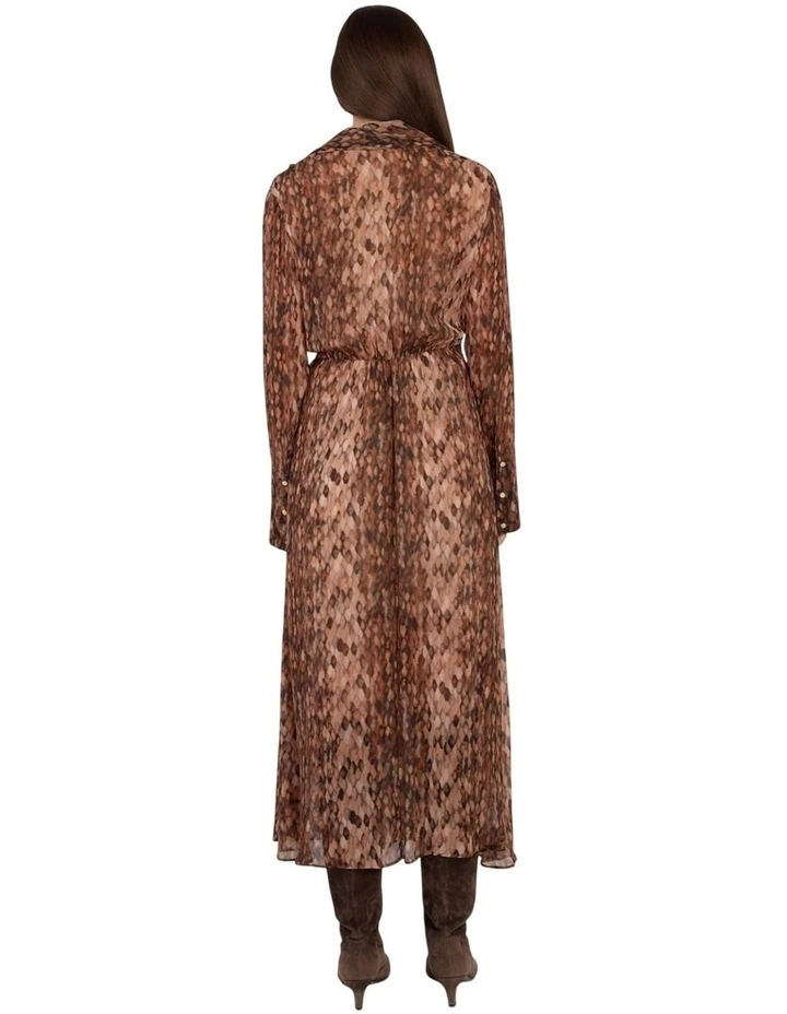 Isla Wrap Dress in Snake Print image 2