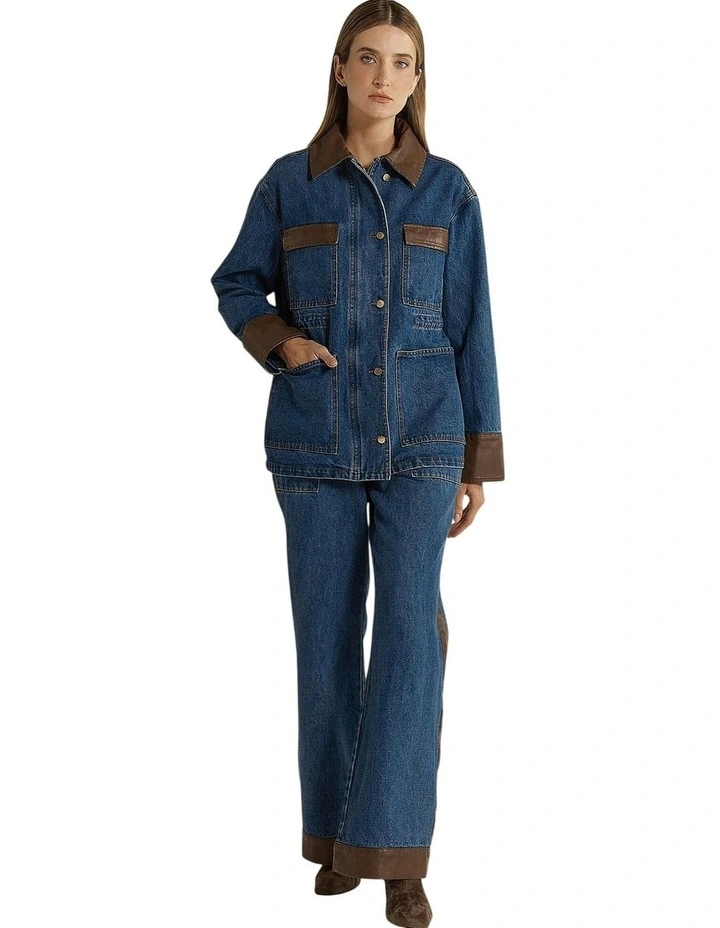 Niamh Denim Jacket in Mid Blue image 4