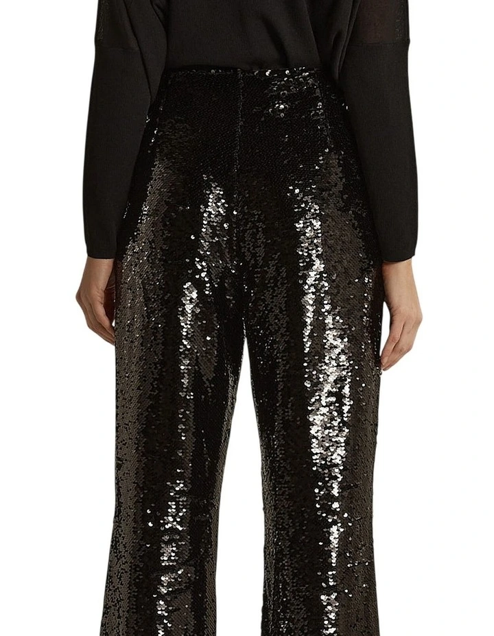 Rayne Sequin Pants in Black image 2