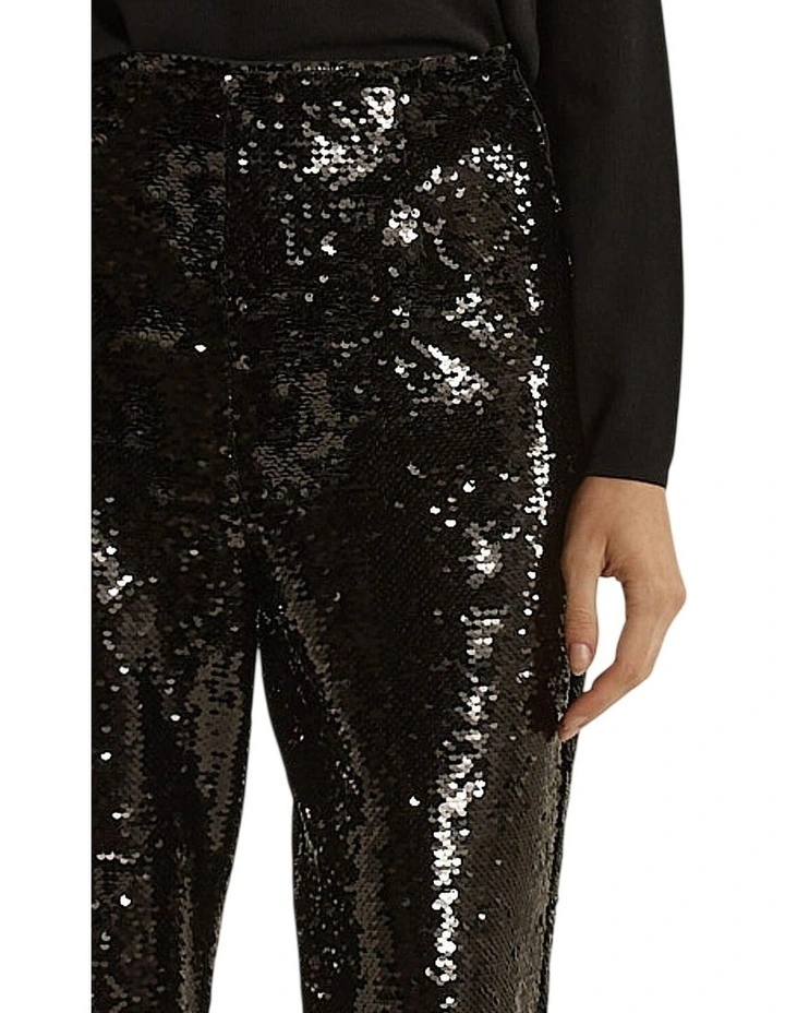 Rayne Sequin Pants in Black image 5