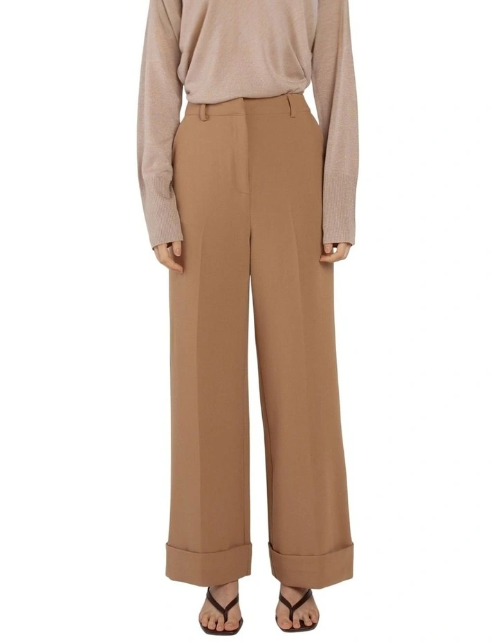 Elka Wide Leg Pant in Camel image 1
