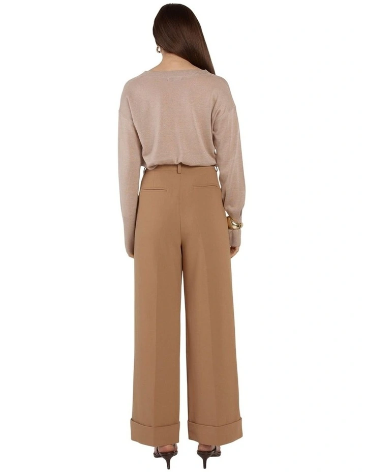 Elka Wide Leg Pant in Camel image 2