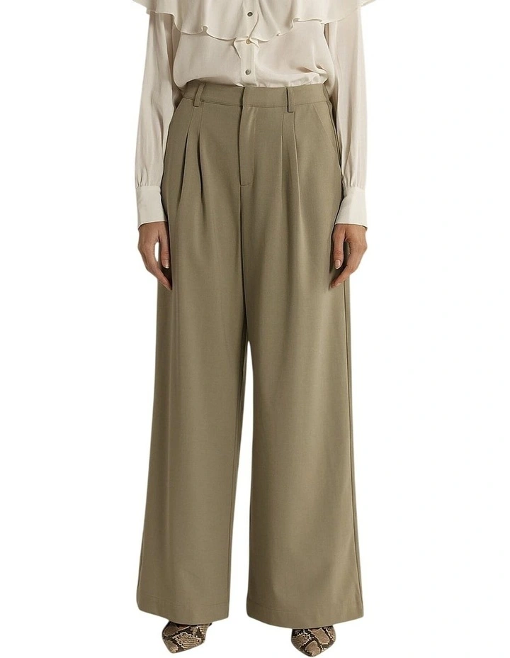Roan Pleat Front Pant in Sage image 4