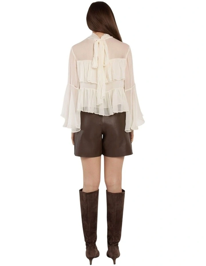 Sienna Ruffle Blouse in Cream image 2