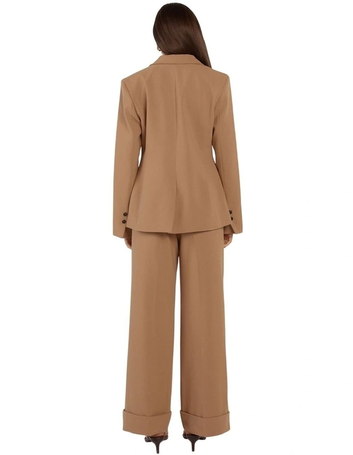 Elka Waisted Blazer in Camel image 2