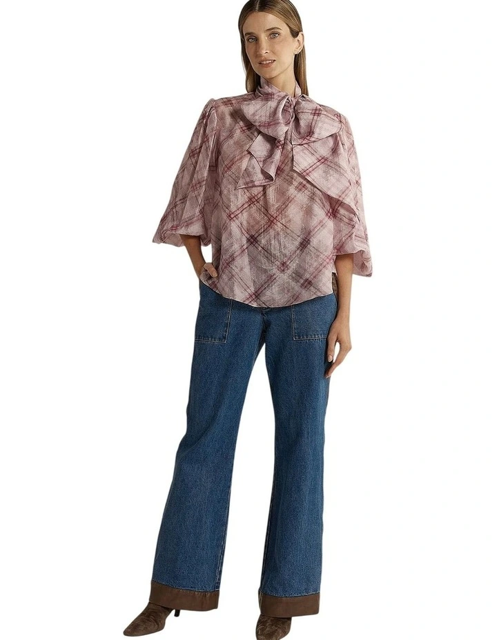 Eve Pussybow Blouse in Orchid image 4