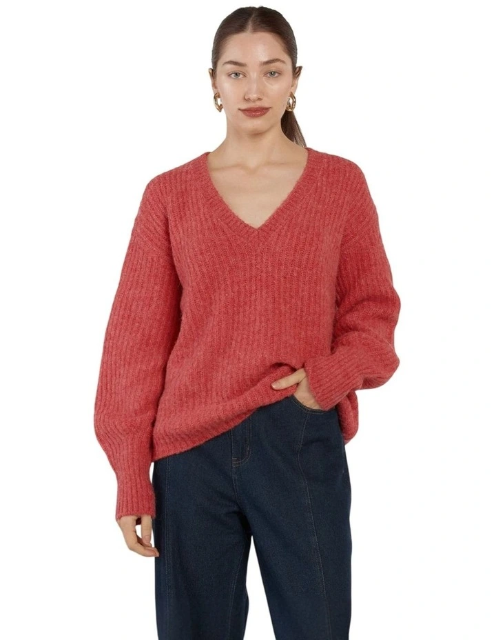 Remy VinNeck Jumper in Red image 1