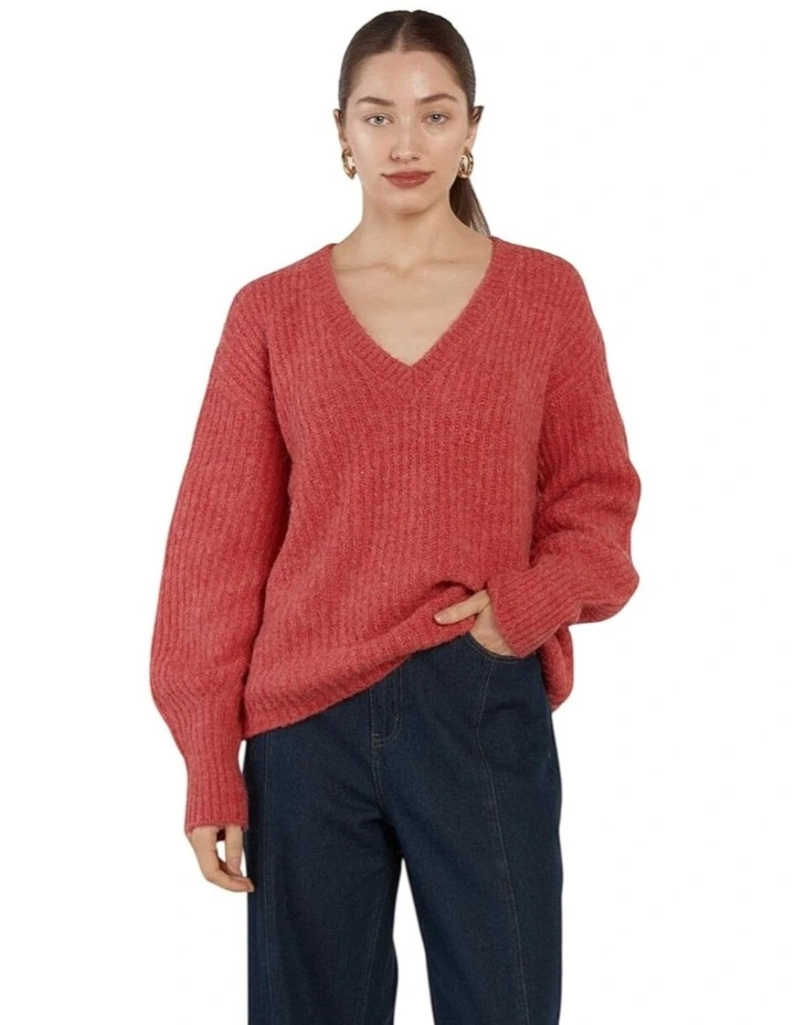 Remy VinNeck Jumper in Red image 4