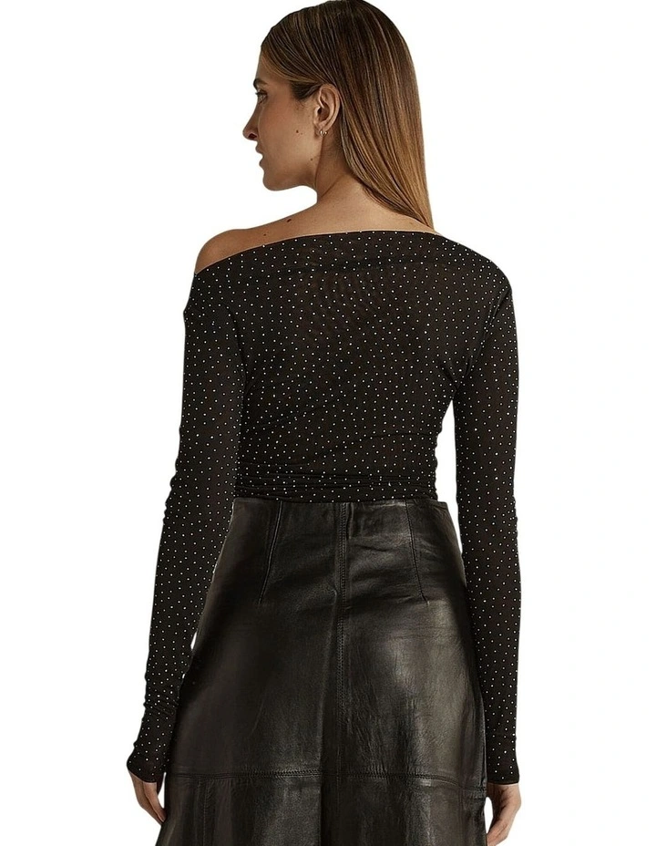 Sora Studded Top in Black image 2