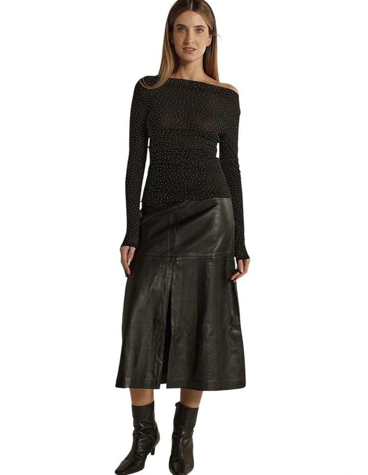 Sora Studded Top in Black image 4