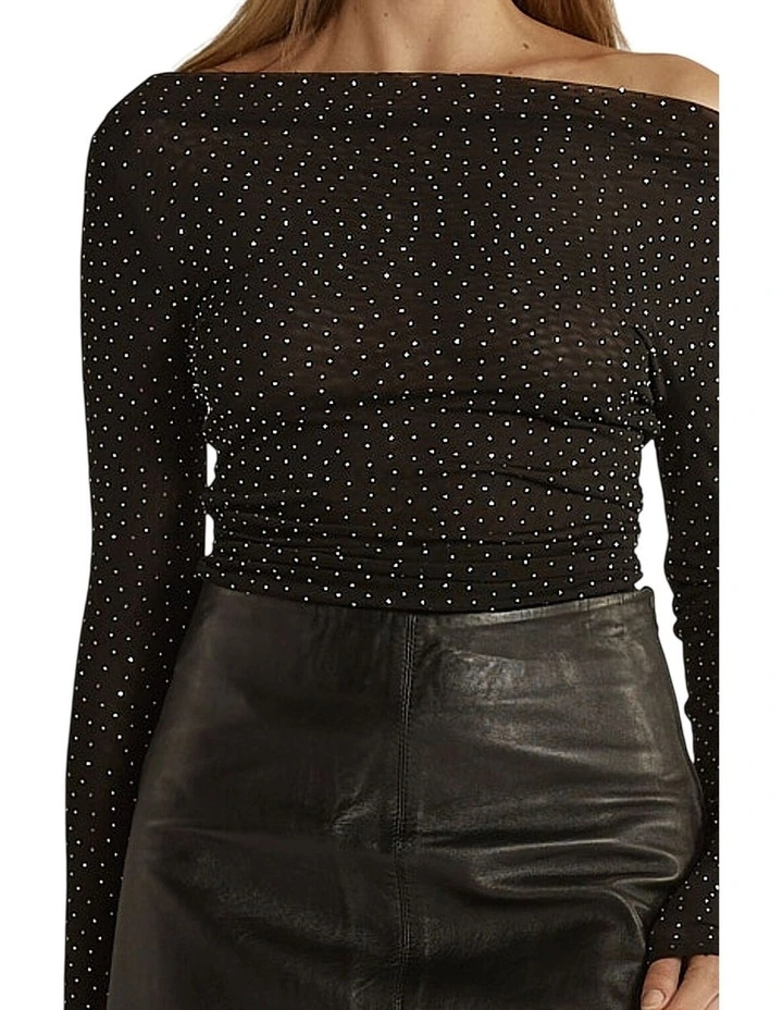 Sora Studded Top in Black image 5