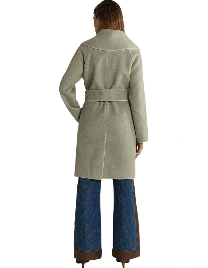 Fern WoolinBlend Wrap Coat in Mint image 2
