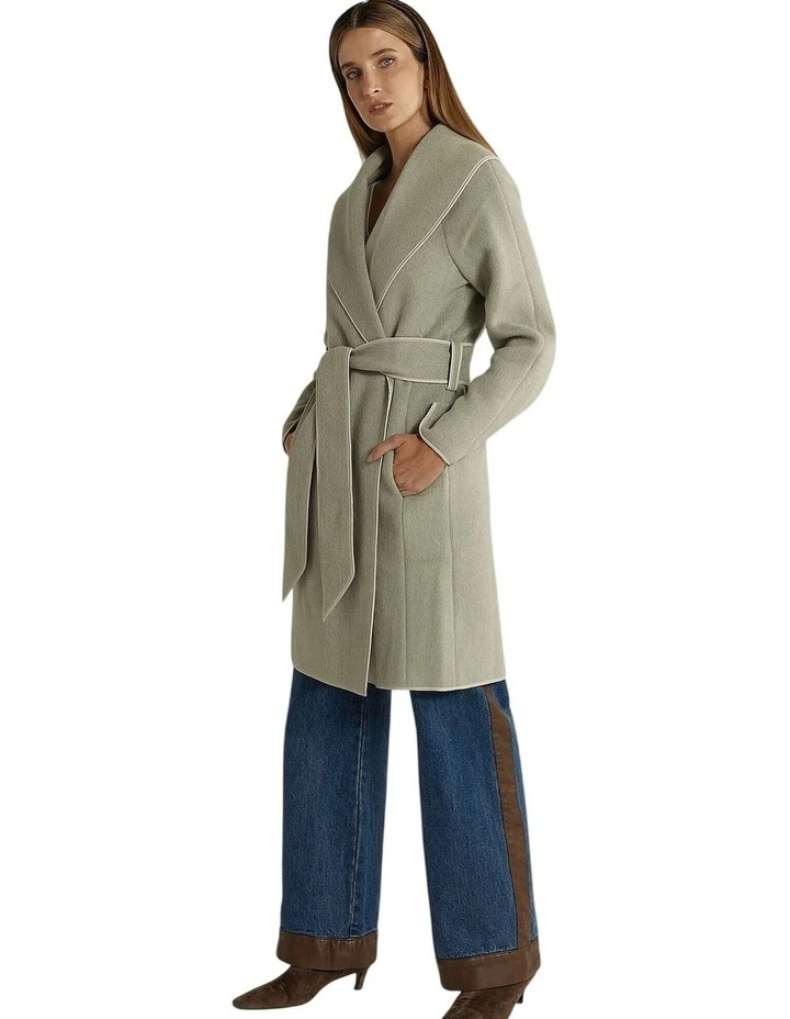 Fern WoolinBlend Wrap Coat in Mint image 3