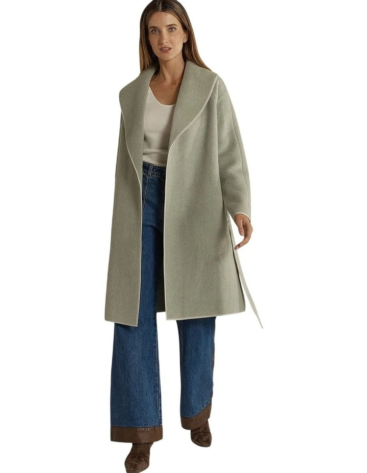 Fern WoolinBlend Wrap Coat in Mint image 4
