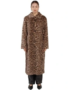 Amaya Animal Print Coat in Animal Print