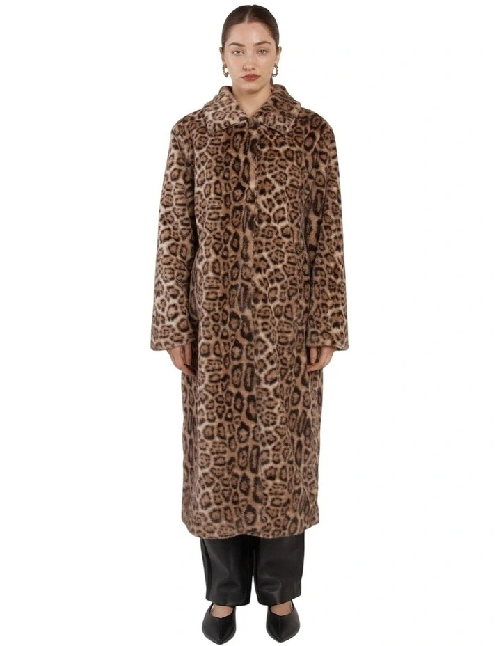 Amaya Animal Print Coat in Animal Print image 1