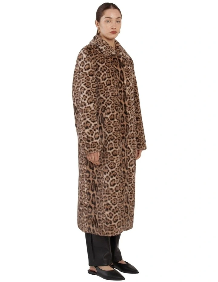 Amaya Animal Print Coat in Animal Print image 3