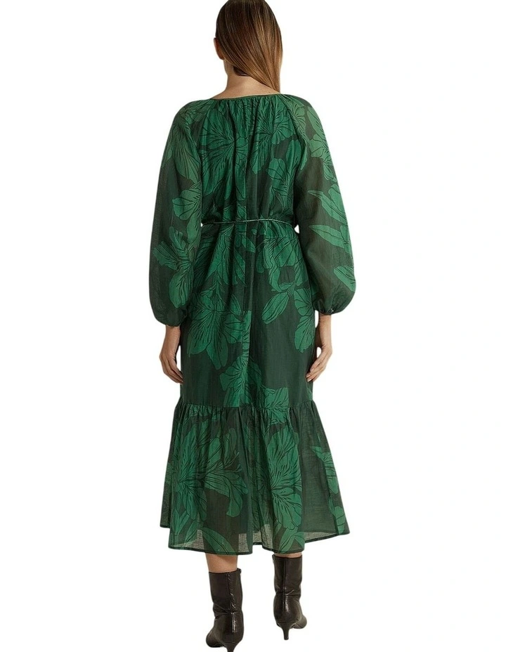 Lynn Tiered Maxi Dress in Evergreen image 2
