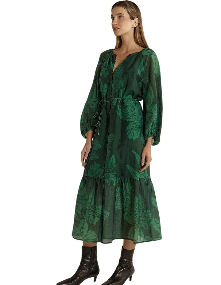 Lynn Tiered Maxi Dress in Evergreen image 4