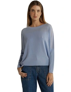 Charlie Knit Sweater in Wisteria in Lightweight Viscose Blend