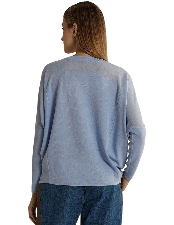 Charlie Knit Sweater in Wisteria in Lightweight Viscose Blend image 2