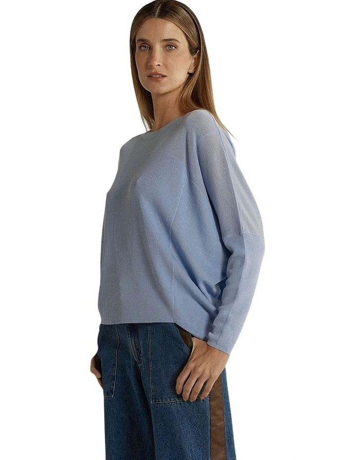 Charlie Knit Sweater in Wisteria in Lightweight Viscose Blend image 3