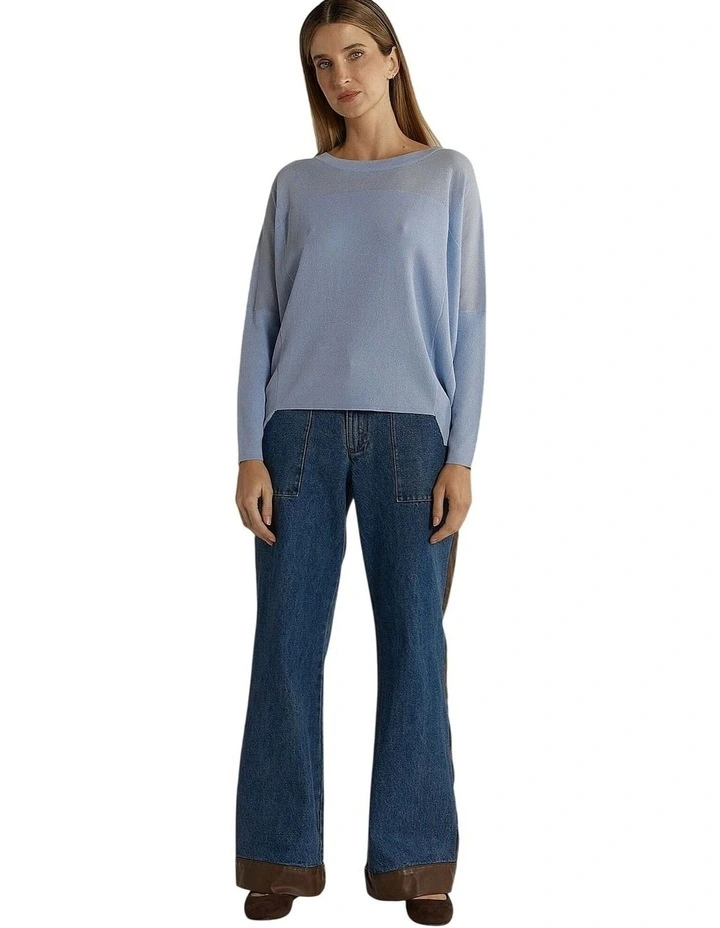 Charlie Knit Sweater in Wisteria in Lightweight Viscose Blend image 4