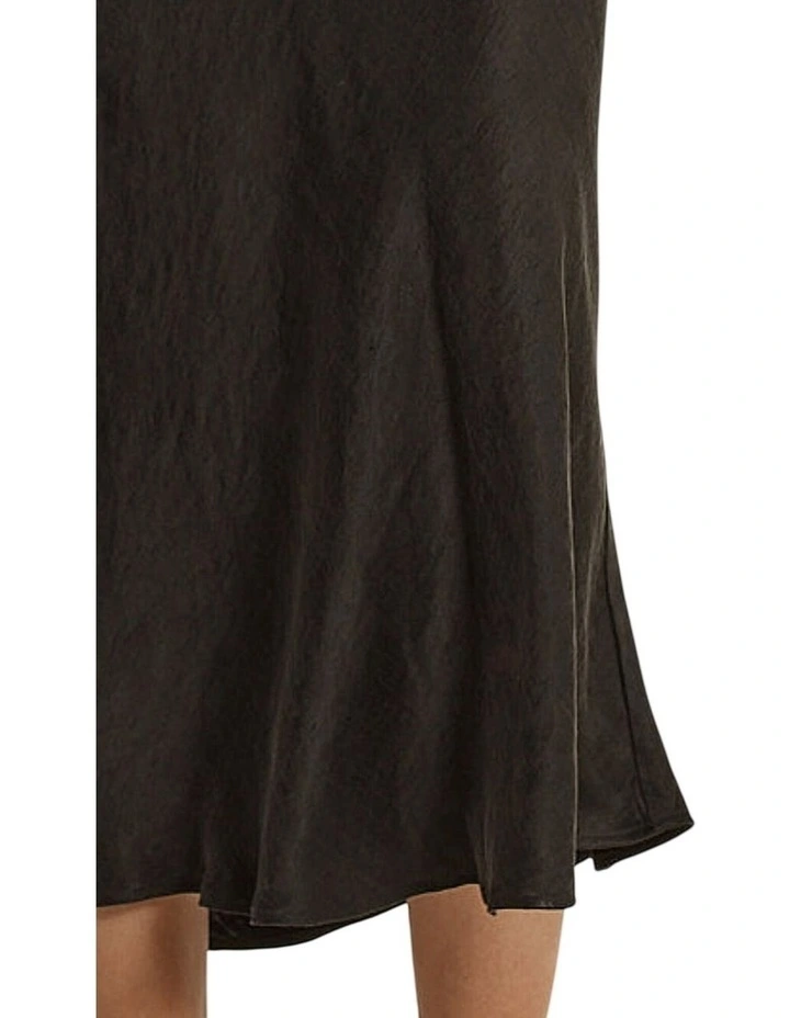 Anya Bias Cut Skirt in Black image 5