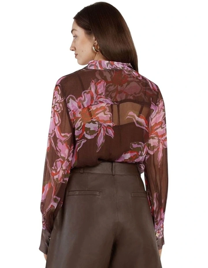 Nyomi Blouse in Dark Flower Print image 2