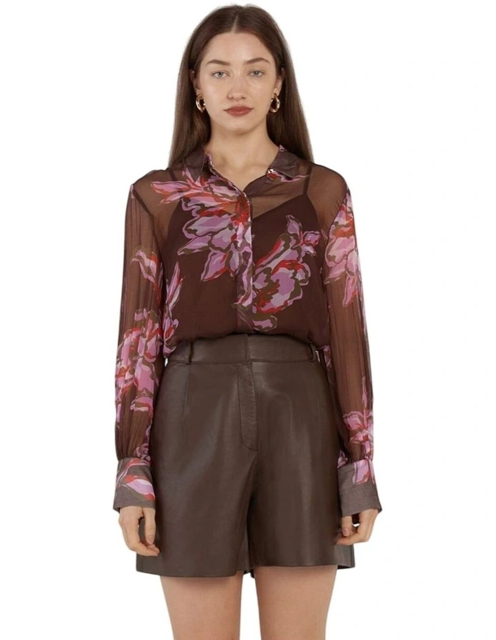 Nyomi Blouse in Dark Flower Print image 4