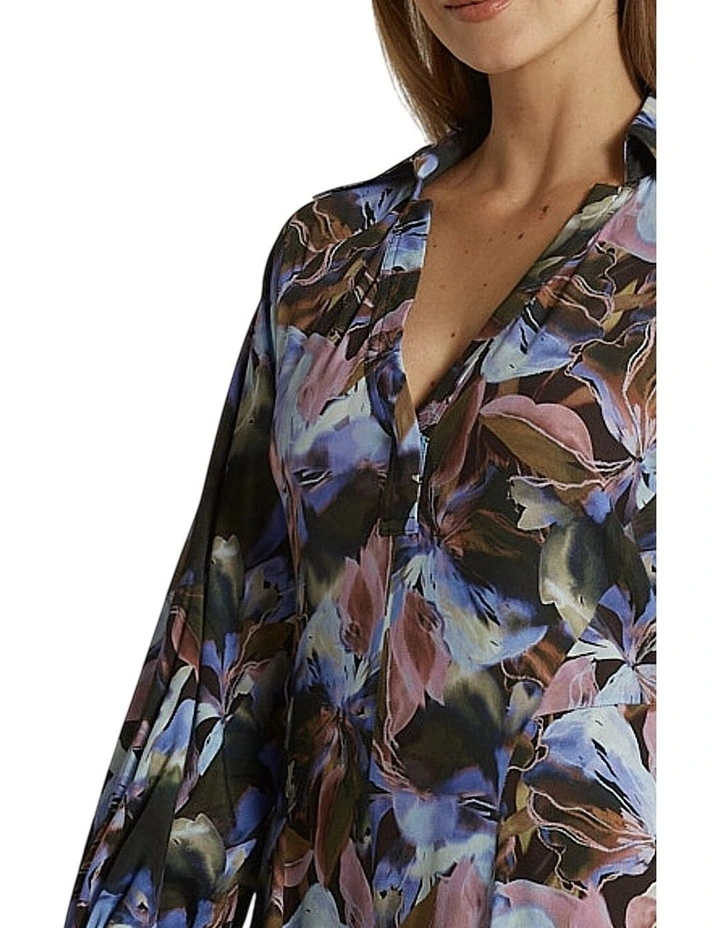 MJ26 Alix Fit and Flare Maxi Dress in Blurred Floral image 5