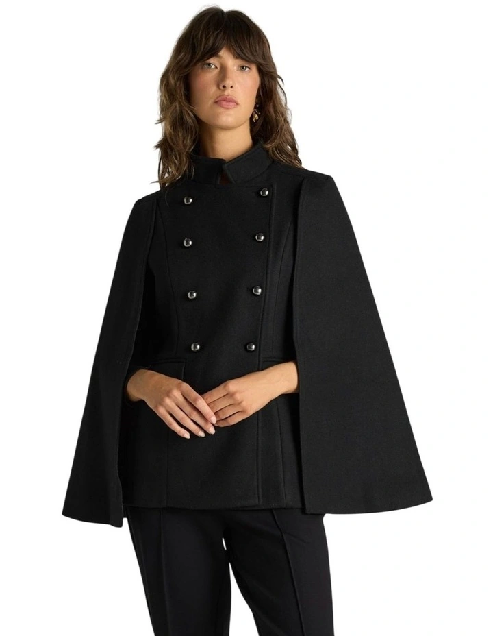 Ellis Military Cape in Black image 1