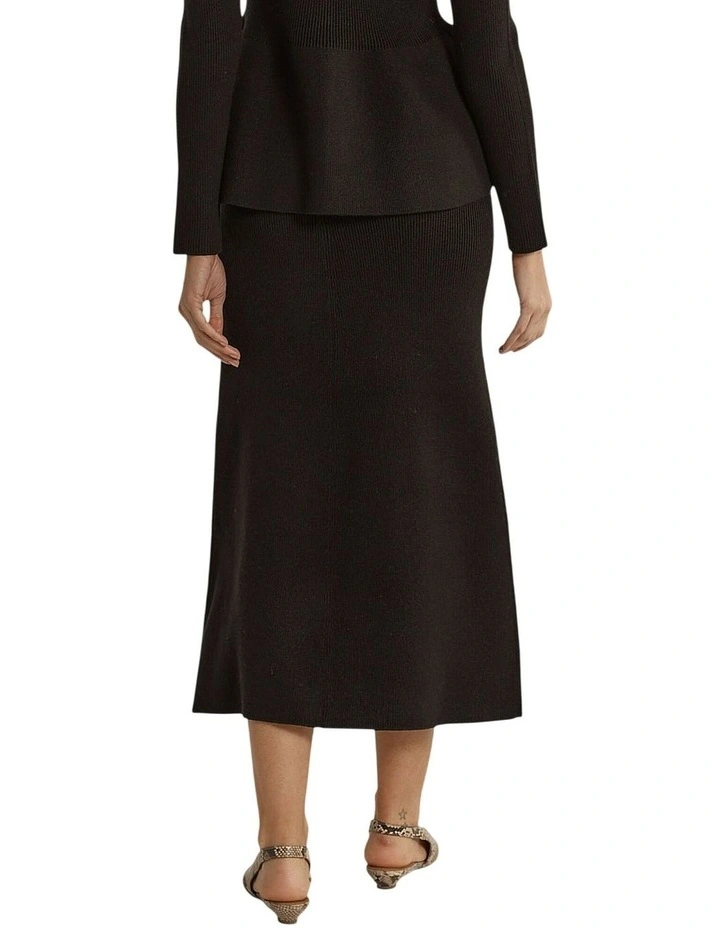 Vale Knit Skirt in Black image 2