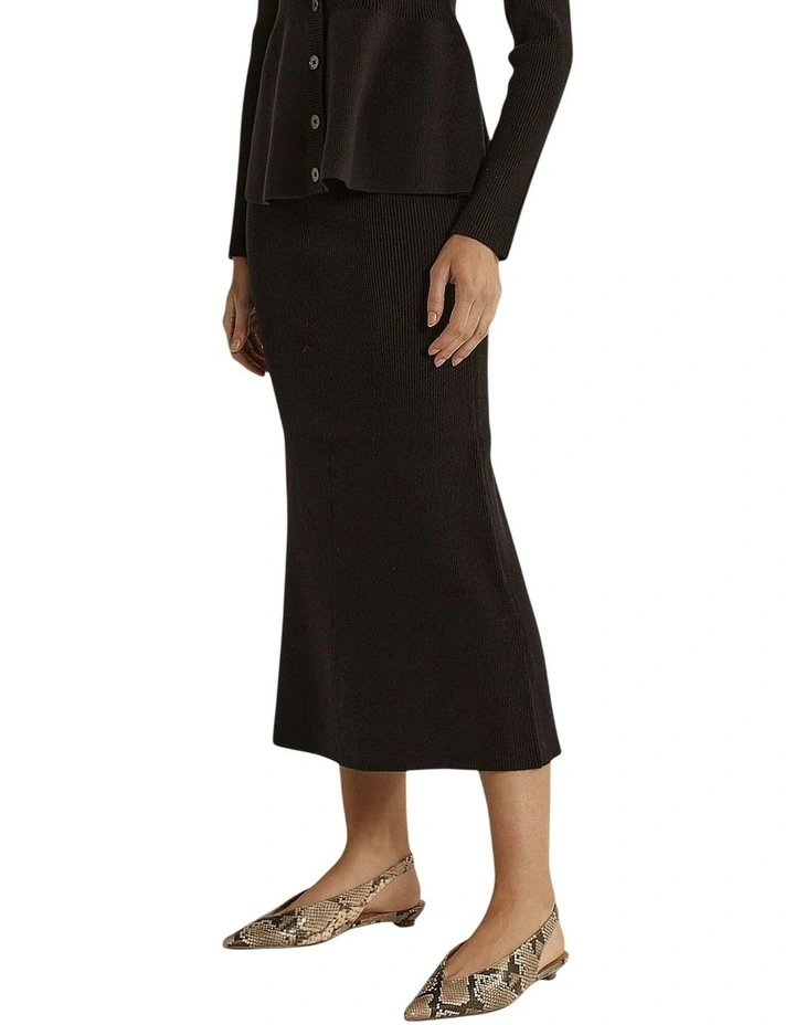 Vale Knit Skirt in Black image 3