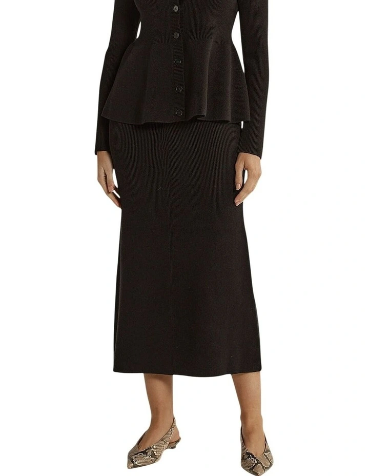 Vale Knit Skirt in Black image 4