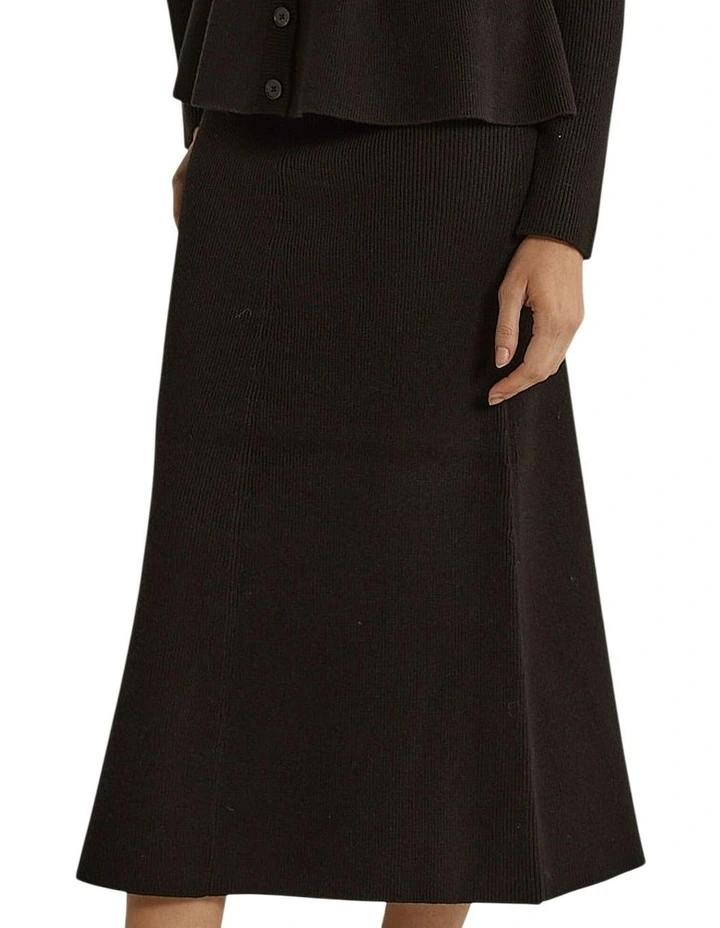 Vale Knit Skirt in Black image 5