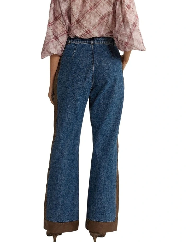 Niamh Denim Pant in Mid Blue image 2
