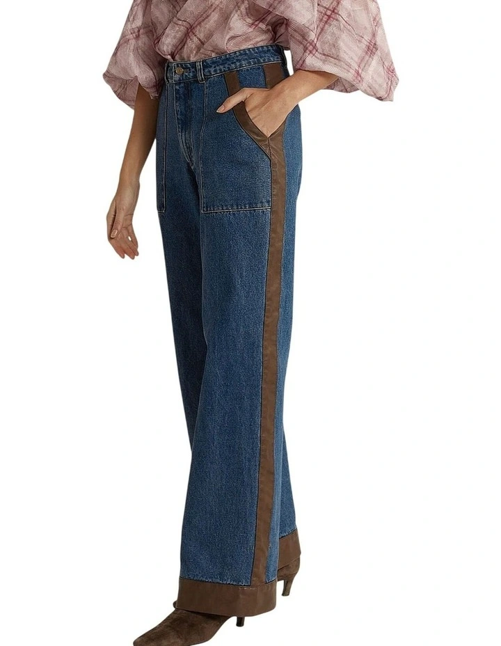 Niamh Denim Pant in Mid Blue image 4
