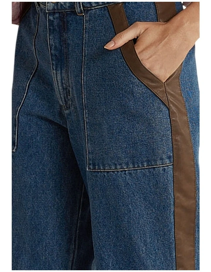 Niamh Denim Pant in Mid Blue image 5