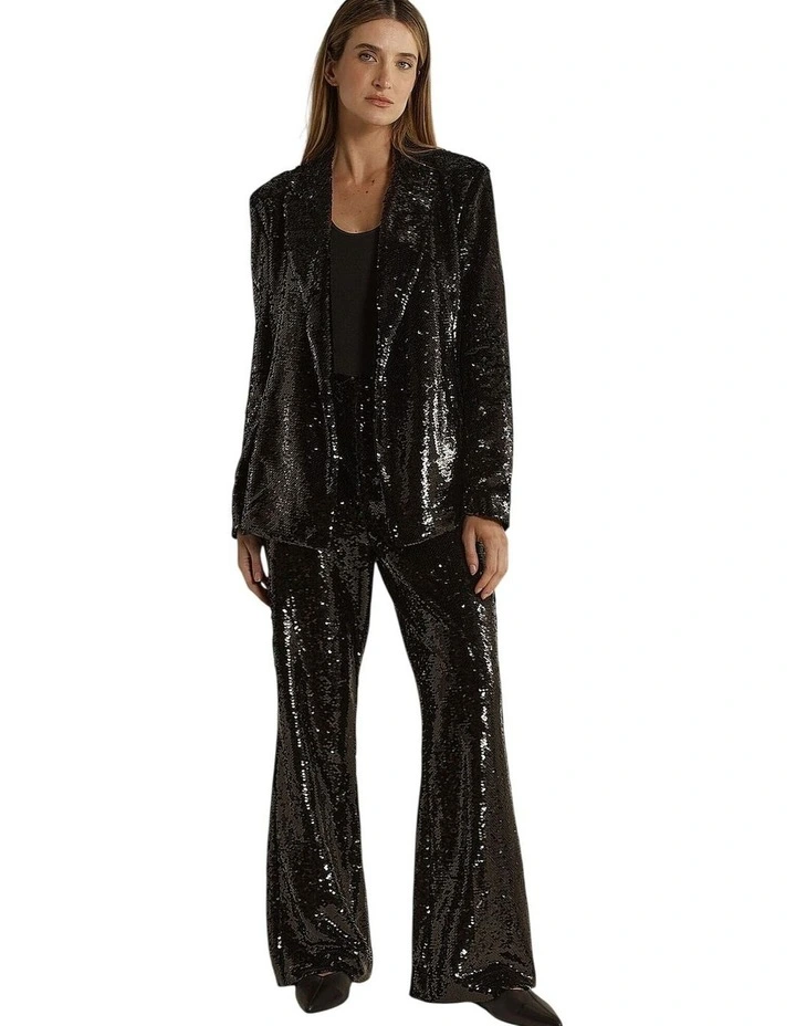 Rayne Sequin Blazer in Black image 4