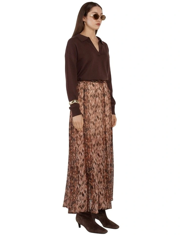 Emryn Maxi Skirt in Snake Print image 3