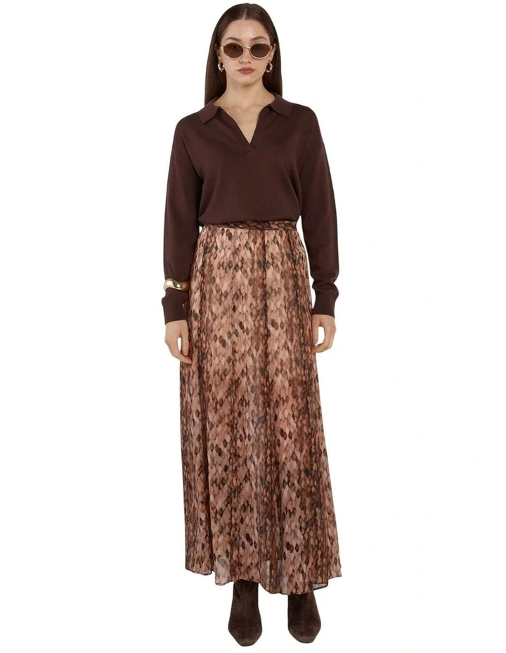 Emryn Maxi Skirt in Snake Print image 4
