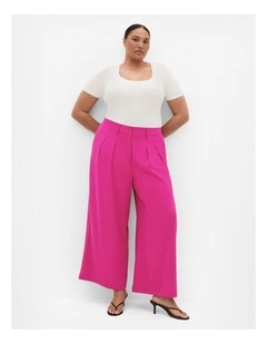 Plus Size Abbie Wide Leg Pant in Framboise