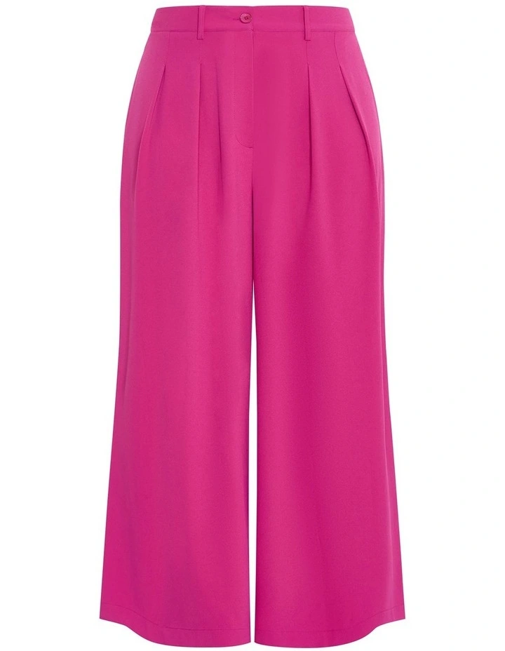 Plus Size Abbie Wide Leg Pant in Framboise image 3
