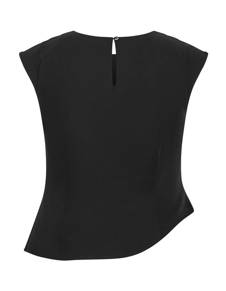 Plus Size Jett Pleat Detail Top in Black image 4