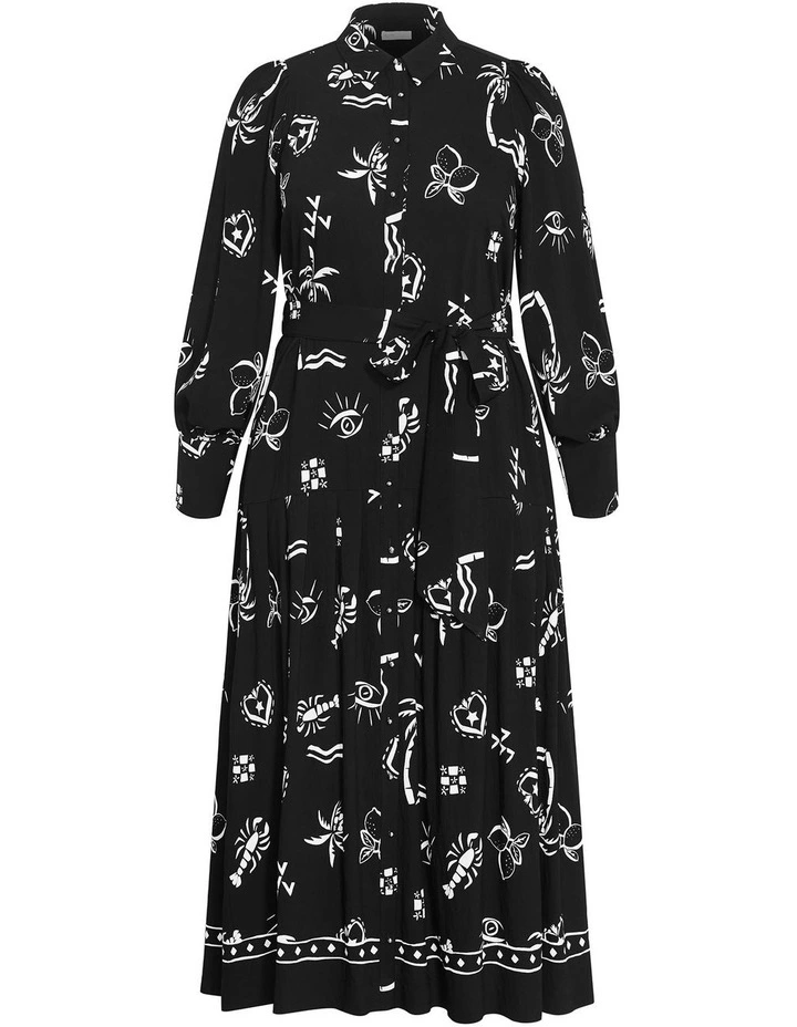 Plus Size Kinsley Print Maxi Dress in Black image 3