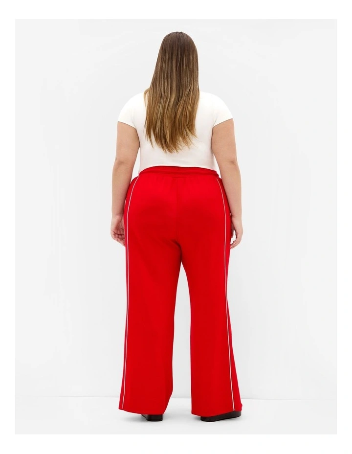 Plus Size Chaser Athleisure Wide Leg Pant in Red image 2